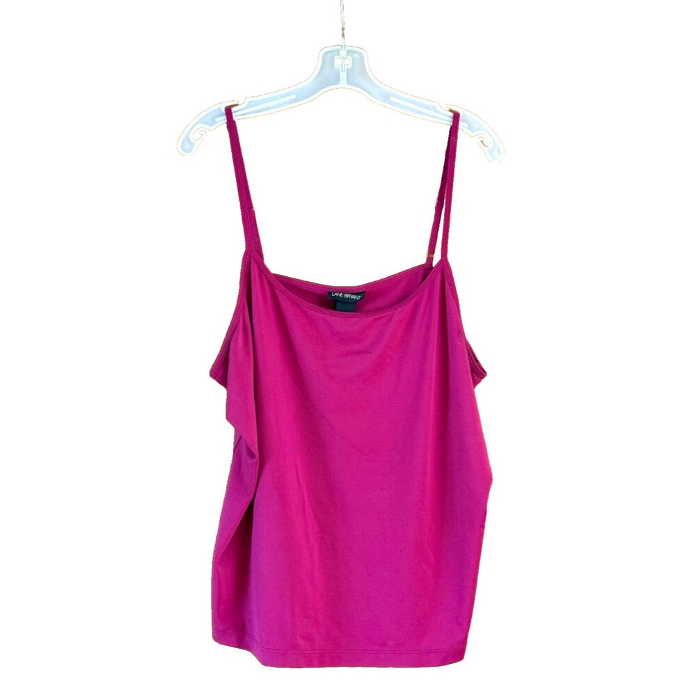 Vintage 90's Lane Bryant Fuchsia Pink Adjustable Strap Shell Top Plus Size 18/20